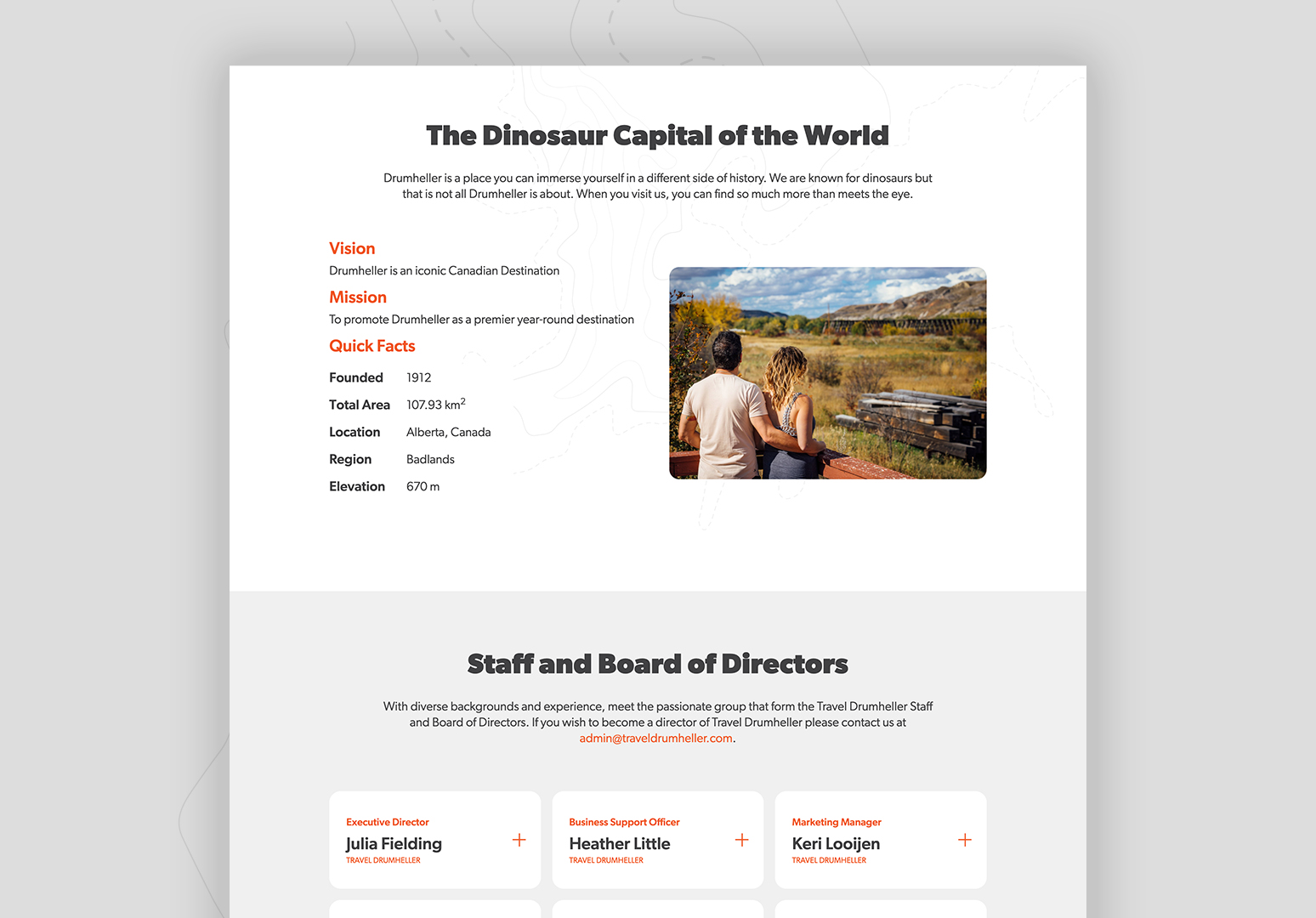 travel drumheller 2022 website design 4