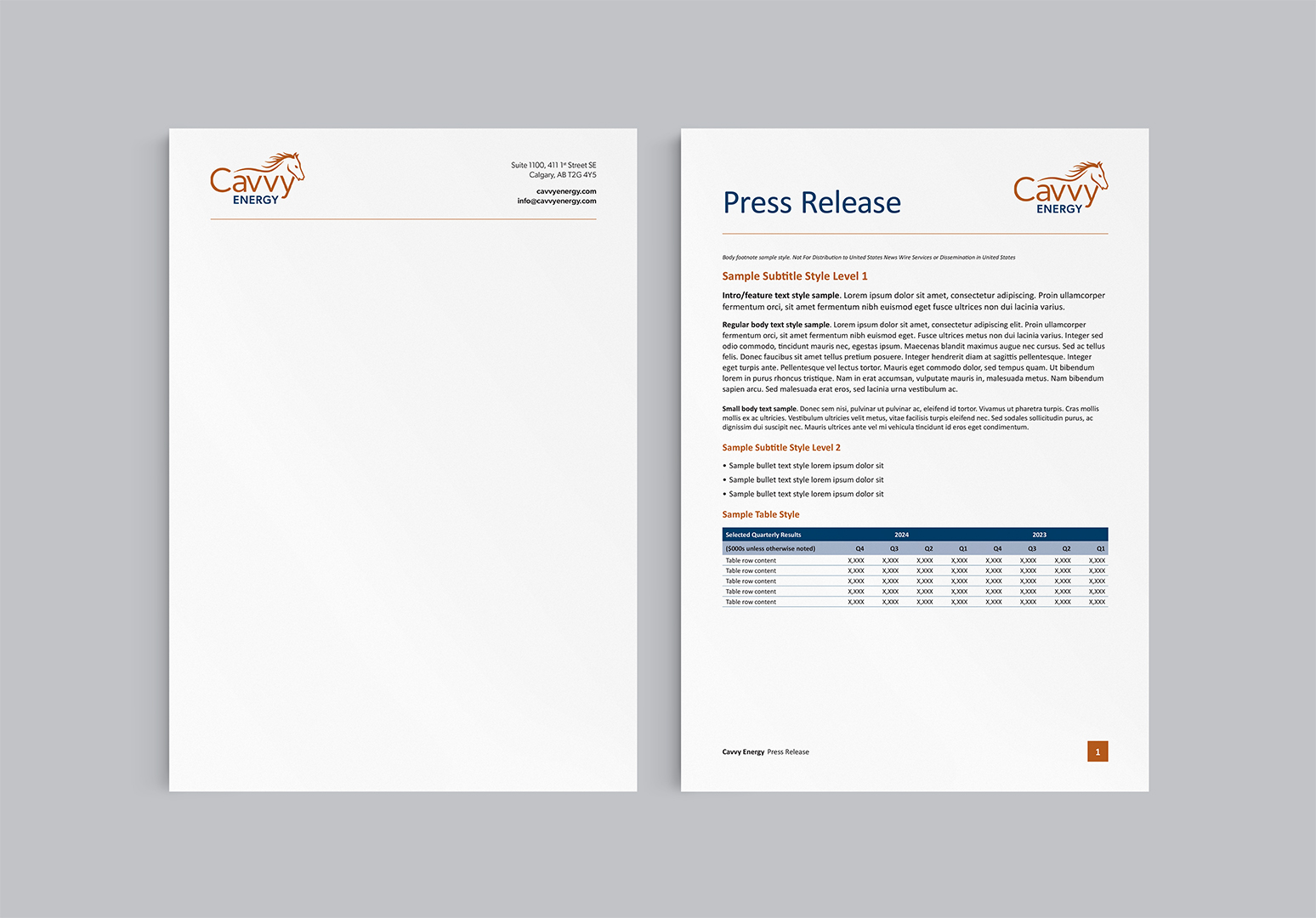 cavvy letterhead