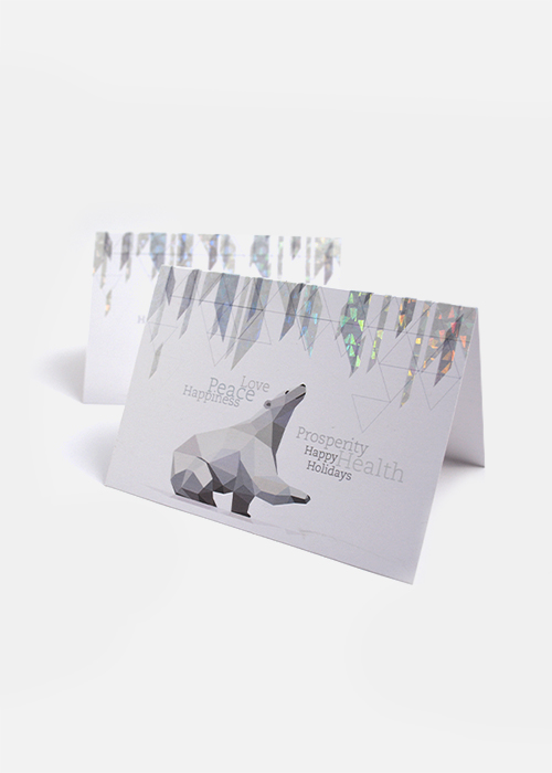 Polar Holographic Holiday Card